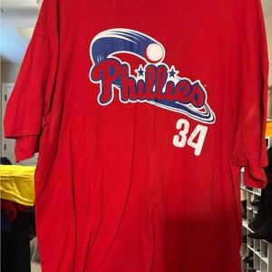 MLB Phillies Red Short Sleeve Tee